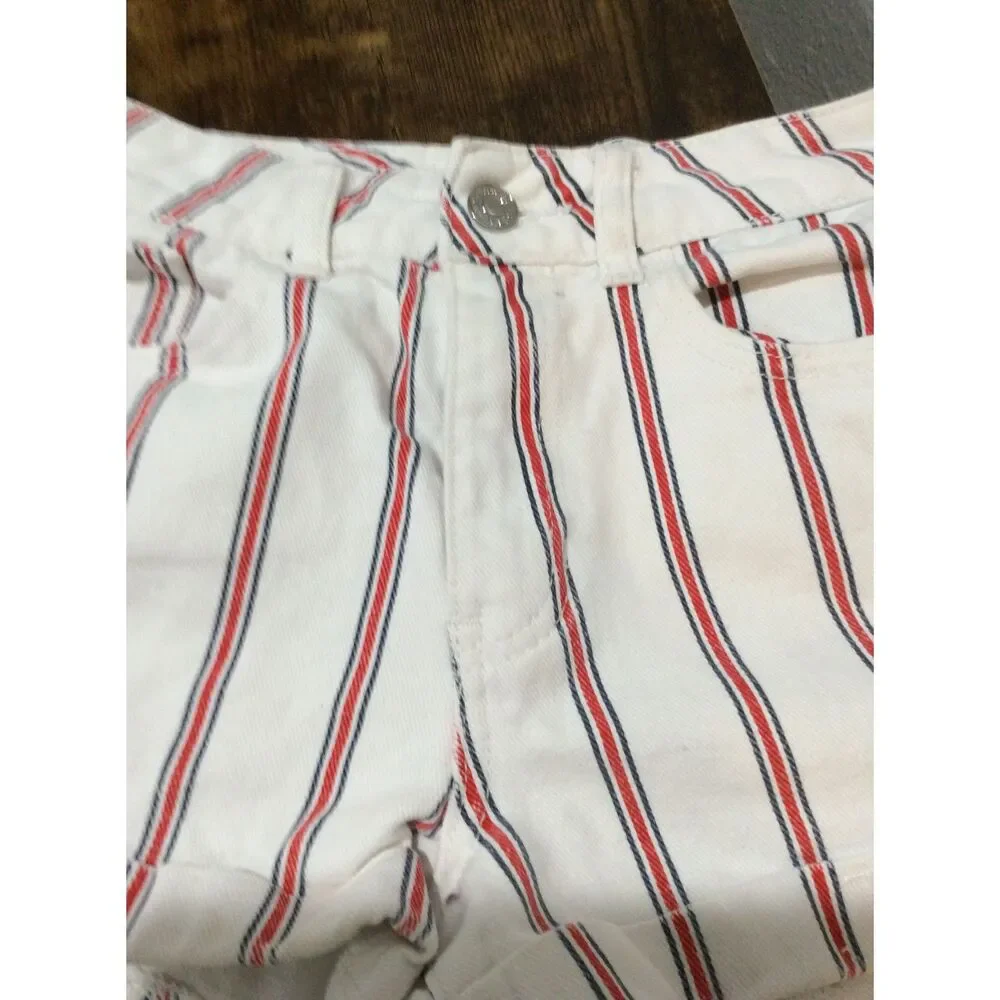 PacSun Los Angeles Mom short striped red white blue Size 23 cotton  2
